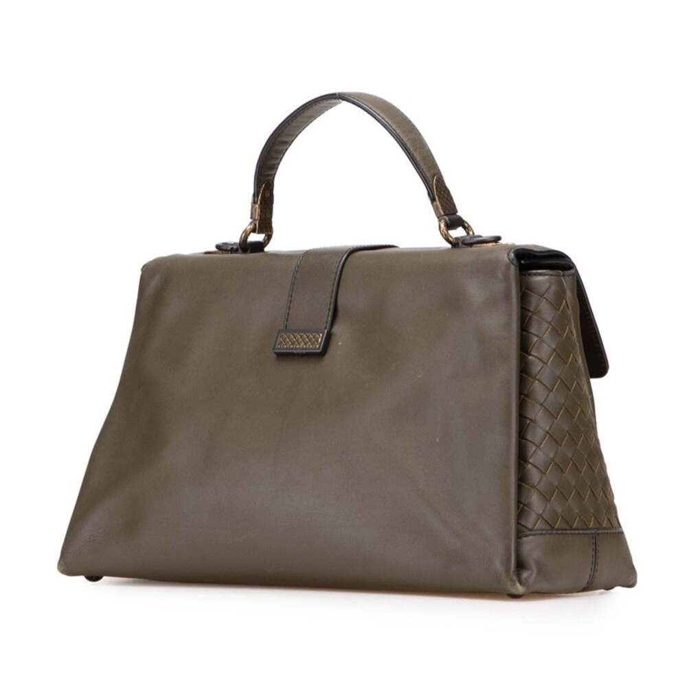 BOTTEGA VENETA Green Leather Intrecciato Shoulder Bag - Picture 2 of 11